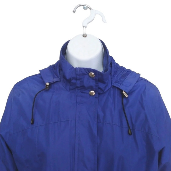 George Classics Water/Wind Resistant Hooded Coat Periwinkle Blue S - Picture 3 of 9